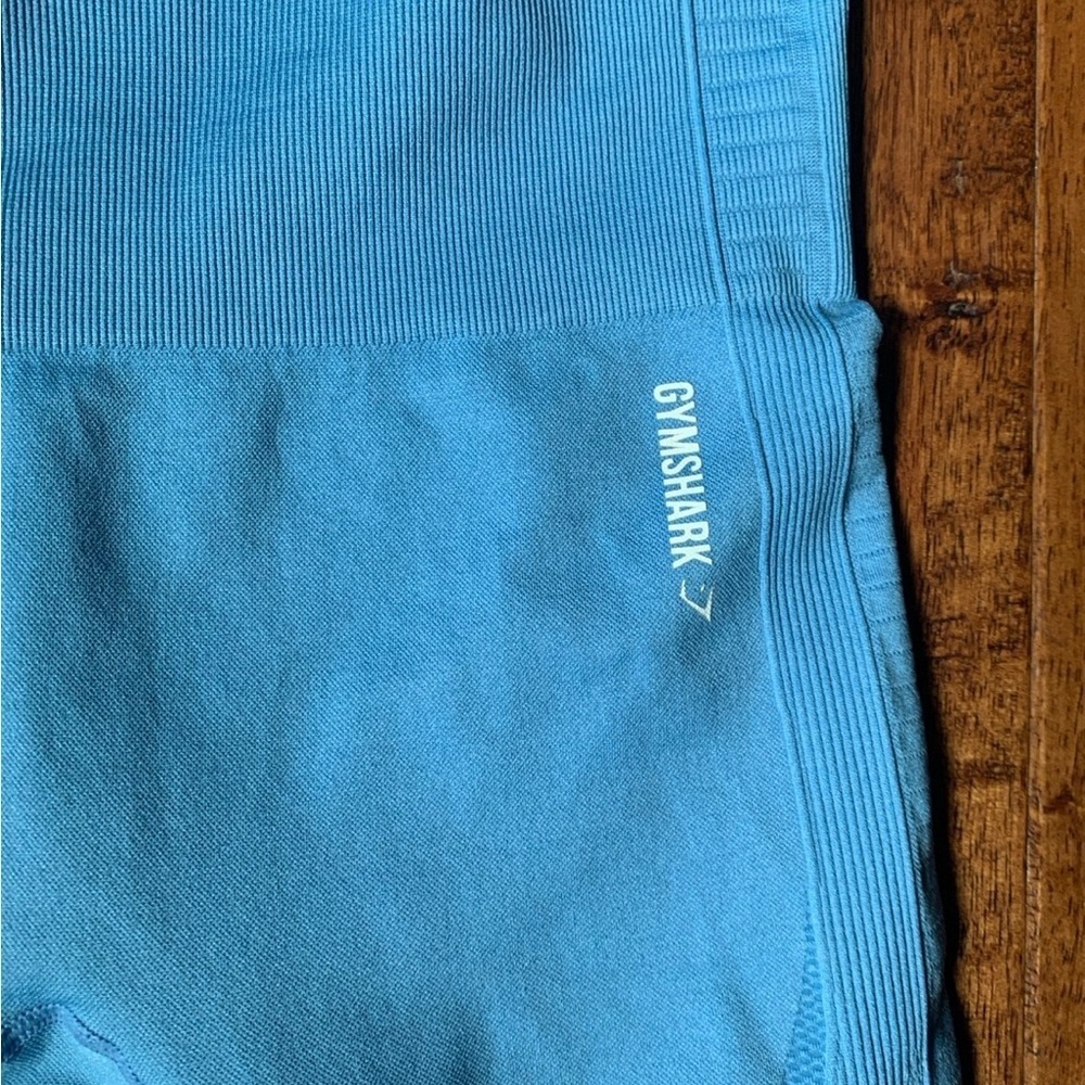 Gymshark Blue Energy Seamless Cropped Legging High Rise Contour Size S - Picture 5 of 7